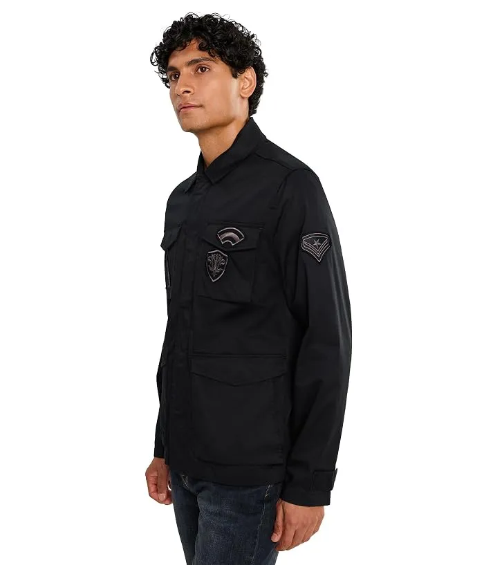 John Varvatos Kade Field Jacket With Patches (Black)