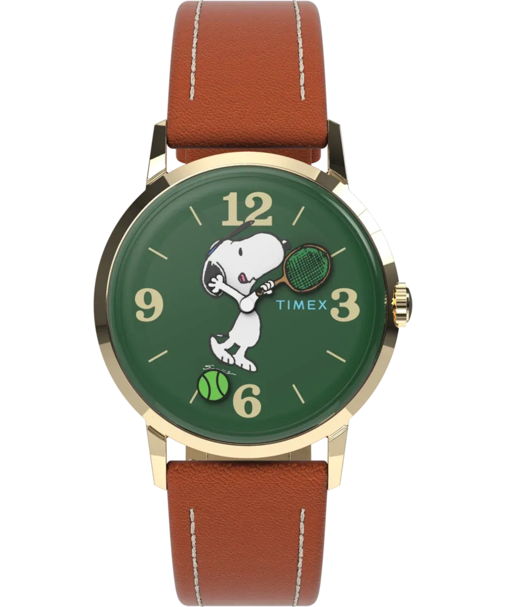 Timex Peanuts x Timex Marlin Hand-Wound Snoopy Tennis 34mm