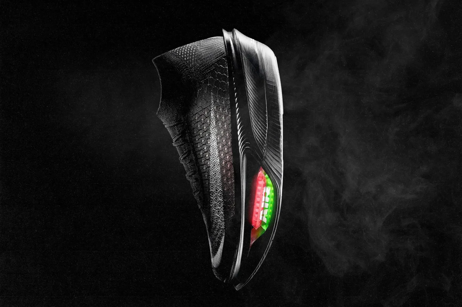 Nike Apex marathon racing shoe with the Air Zoom units glowing in the midsole window