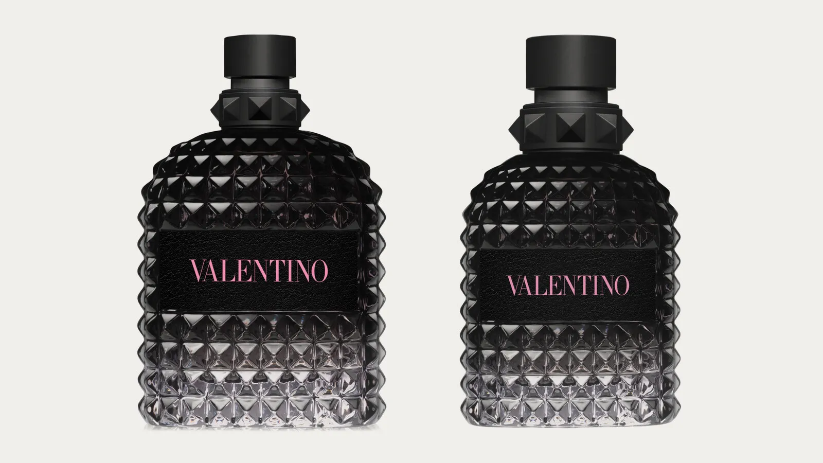 Valentino Uomo Born in Roma eau de toilette bottle with the Rockstud-inspired studded glass
